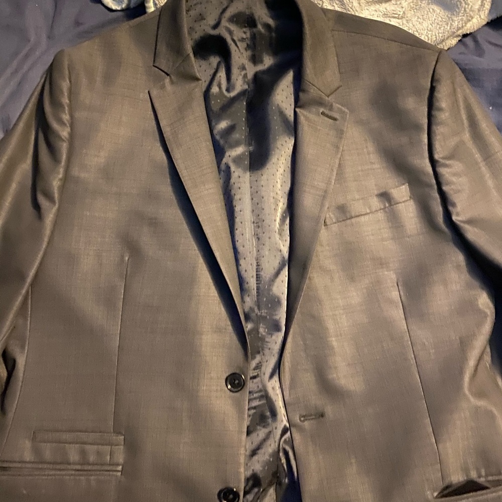 Express Grey Photographer Suit Jacket 42R